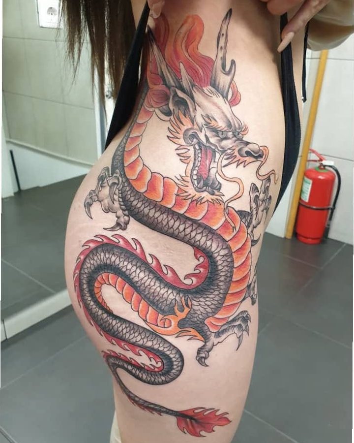 Ιαπωνικό τατουάζ δράκου στην Αθήνα από το Dream Tattoo Athens